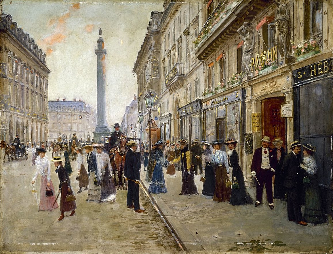 Jean Béraud, Sortie des ouvrières de la Maison Paquin, 1902